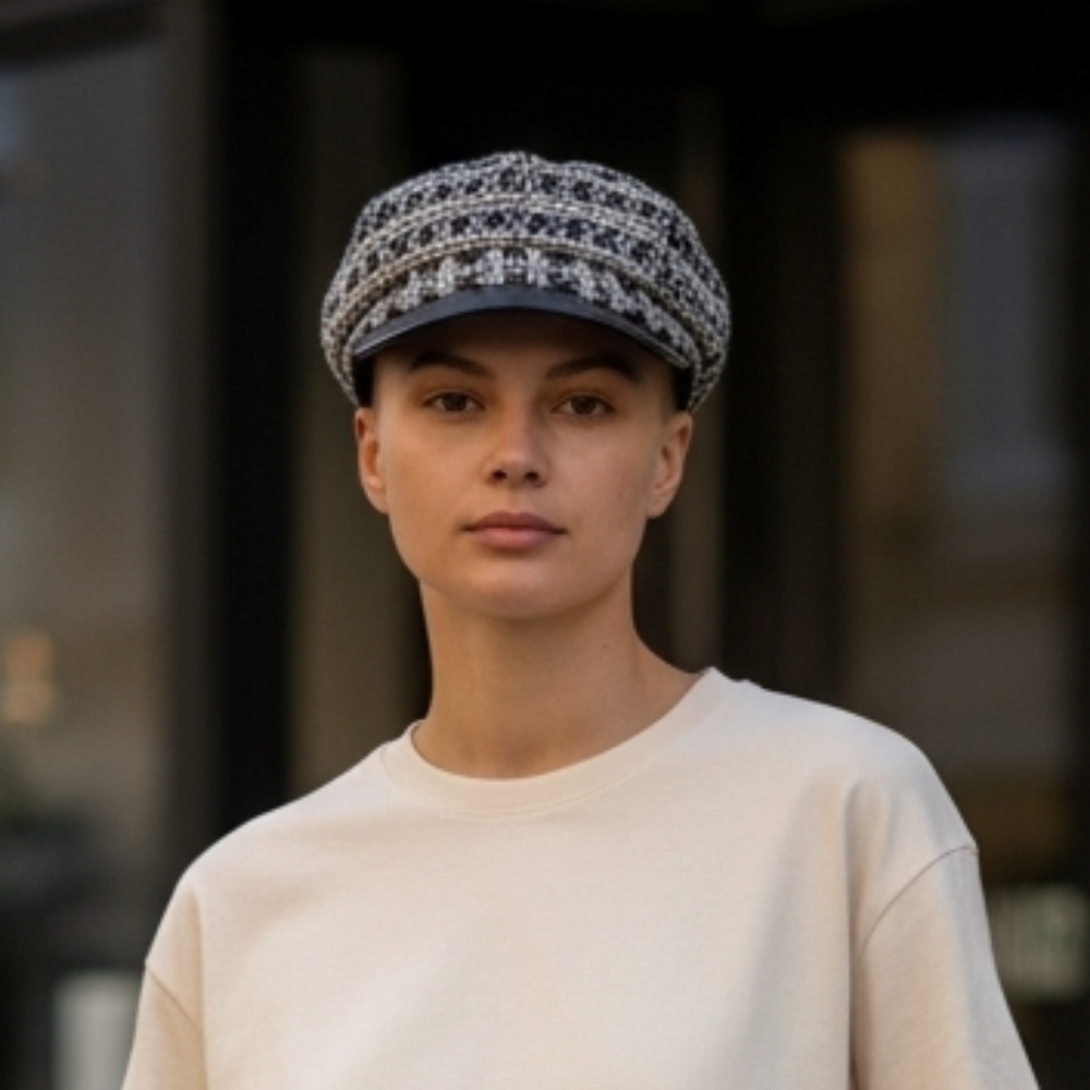 Black and White Women's Cap